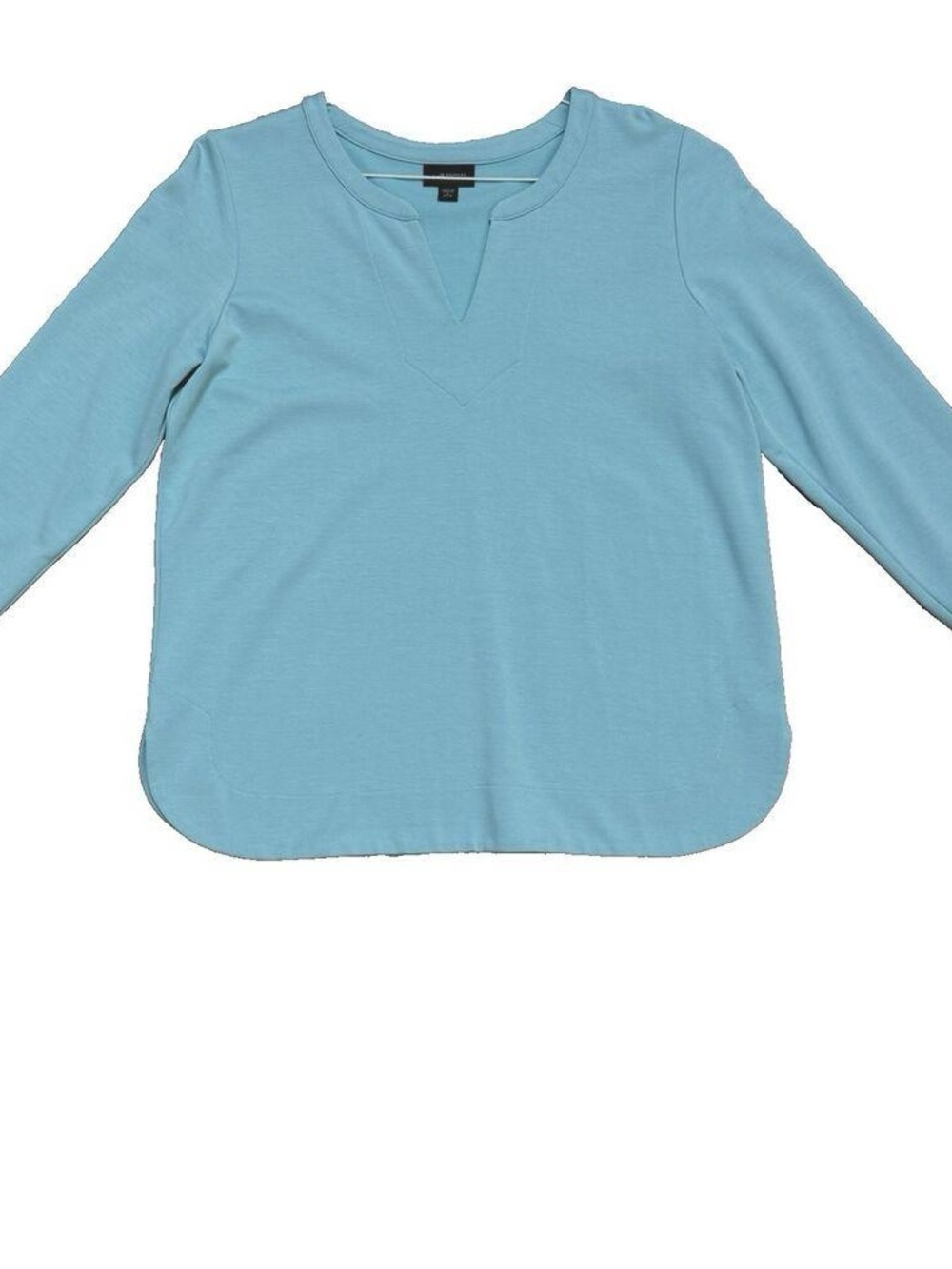 Light Blue Women's Long-Sleeve V-Notch Top